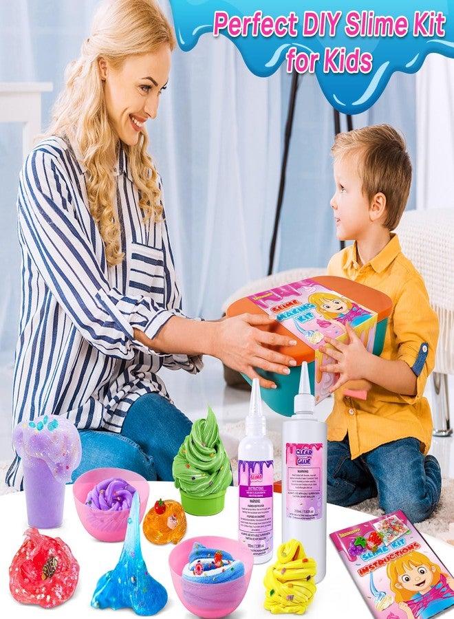 YOPINSAND Ice Cream DIY Slime Kit for Girls, Glimmer Crunchy, Confetti Slime Making Kit for Girls, Butter, Foam, Cloud Slime with Add-ins, Foam Balls, Charms, Party Favors Gift Toys for Kids 3-12 - Image 5